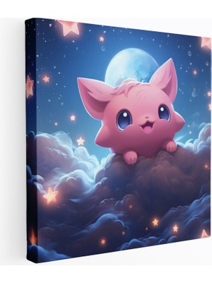 Popcasso Jigglypuff Rüyaları Pokemon Temalı Gerçeküstü Dekoratif Kanvas Duvar Tablosu