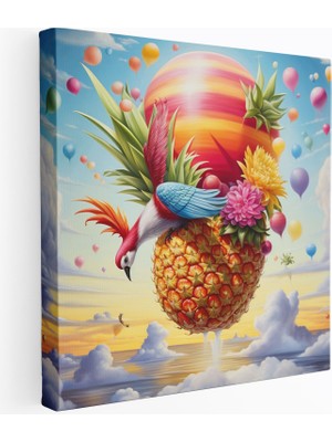 Popcasso Gerçeküstü Ananas Temalı Fantastik Duvar Tablosu