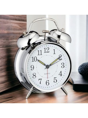 Zemira Valkyrie Akar Saniyeli Nostaljik Büyük Boy Masa Çalar Saat Yüksek Alarm Sesi 16,5cm Hediyelik Işıkl
