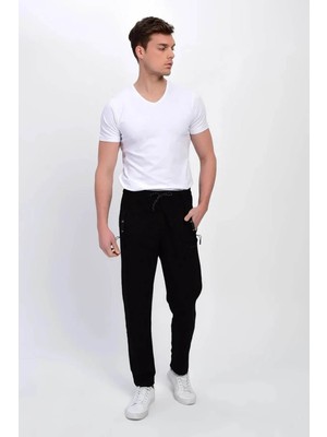 Dynamo  Battal Siyah Erkek Eşofman Altı AS101