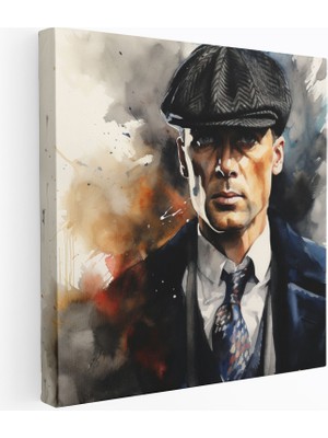 Popcasso Suluboya Peaky Blinders Teması ile Dramatik Anlar Kanvas Duvar Tablosu