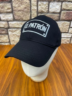 Hamze El Patron Nakışlı Siyah Unisex Beyzbol Cap Şapka