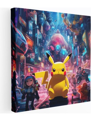 Popcasso Pokemon Macera Dekoratif Kanvas Tablo