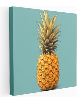 Popcasso Ananas Silueti Minimalist Kanvas Duvar Tablosu