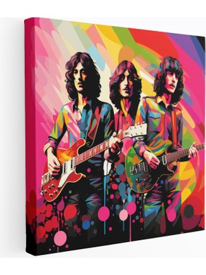 Popcasso Pink Floyd Pop Art Illüstrasyon Kanvas Duvar Tablosu