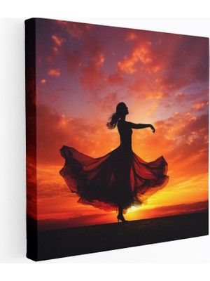 Popcasso Duvar Kompozisyonu Modern Kadın Silüeti Modern Fotoğrafçılık ile Dekoratif Duvar Tablosu