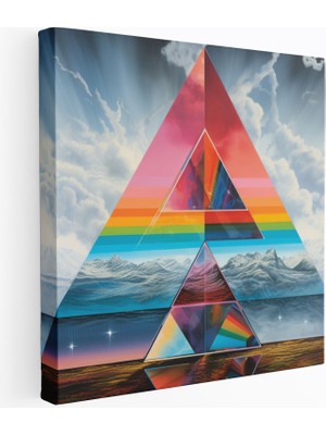 Popcasso Pembe Floyd Temalı Çağdaş Albüm Tasarımı Kanvas Tablo