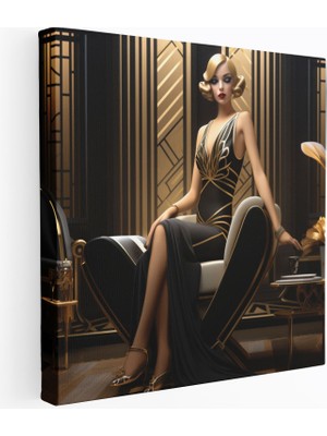 Popcasso Femme Fatale Temalı Modern Sanat Dekoratif Kanvas Tablo