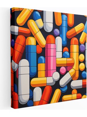 Popcasso Tıbbi Pop Art Baskı Tıp Temalı Kanvas Duvar Tablosu