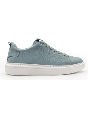 Mavi 100%HAKIKI Deri Erkek Spor Sneaker Ortopedik Tabanlı VT27