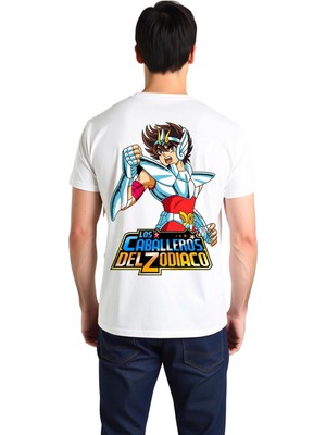 PayBuy Erkek Zodiyak Kavalyeleri Anime Baskılı Grafik Tişört Dijital Baskı Teknolojisi Rahat Kesim Günlük