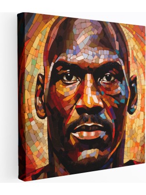 Popcasso Michael Jordan Temalı Modern Sanat Tarzında Kanvas Duvar Tablosu