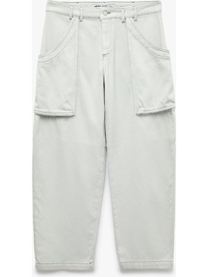 Koton Düşük Bel Dikiş Detaylı Pamuklu Cepli Normal Paça Baggy Pantolon - Baggy Jeans