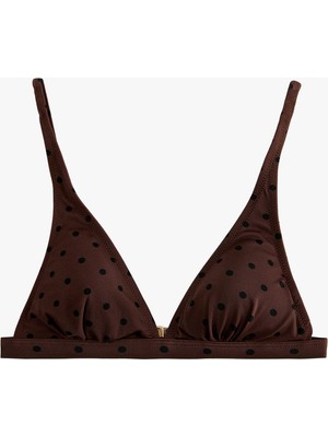Koton Askılı V Yaka Puantiyeli Bralet Bikini Üstü