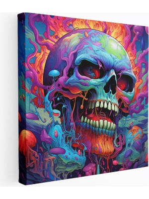 Popcasso Psikedelik Metal Müzik Temalı Modern Sanat Duvar Tablosu
