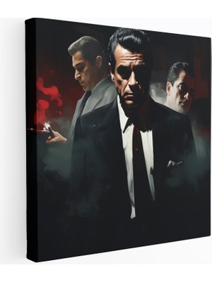 Popcasso Noir Tarzı Dijital Illüstrasyon ile Goodfellas Motifli Dekoratif Kanvas Tablo