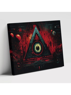 Popcas Illuminati Temalı Abstrakt Tasarım Duvar Tablosu