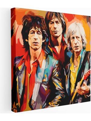 Popcasso Minimalist Taşlar Rolling Stones Temalı Abstrakt Tasarım Kanvas Duvar Tablosu