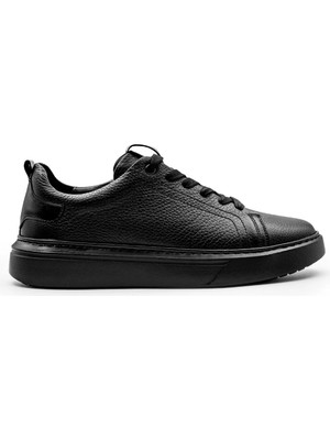 Siyah 100%HAKIKI Deri Erkek Spor Sneaker Ortopedik Tabanlı VT27