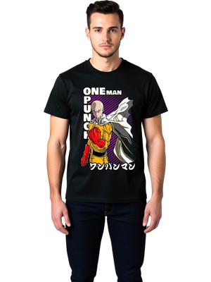 PayBuy Anime Süper Kahraman Gücü Baskılı Erkek Tişört