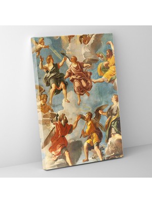 Popcasso Incil Temalı Raffaello Sanzio Tasarımlı Dekoratif Kanvas Duvar Tablosu