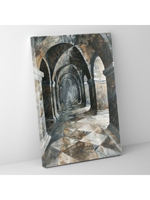 Popcas Bozulmuş Oranlar Manezim Modern Sanat Teması Kanvas Tablo