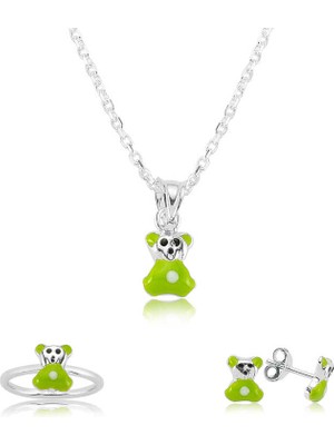 Gumush Gümüş Yeşil Ayıcık Çocuk Set