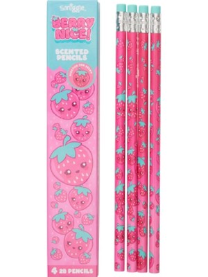 Smiggle Çilek Kokulu 2b Kurşun Kalem 4lü Paket