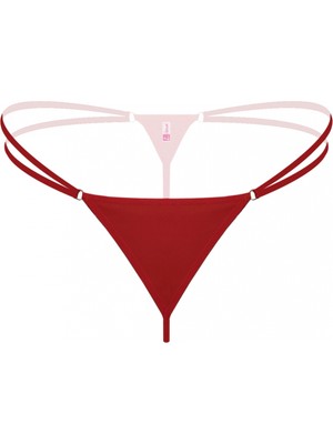 Hace Bazaar  Lastikli Kırmızı Büyük Beden G String Tanga
