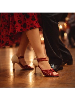 Bitangosu “love Ready ' Tango, Dans ve Salon Ayakkabısı 8,5 cm 13 Pont Kapalı Topuk