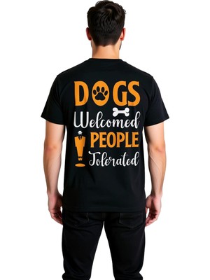 PayBuy Köpekler Hoşgeldiniz Vintage Stil Baskılı Erkek Tişört