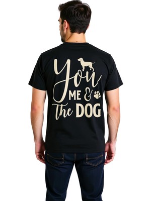 PayBuy Erkek Köpek Sevgisi Temalı Baskılı Tişört %100 Pamuk Rahat Kesim Kısa Kollu Yuvarlak Yaka Günlük