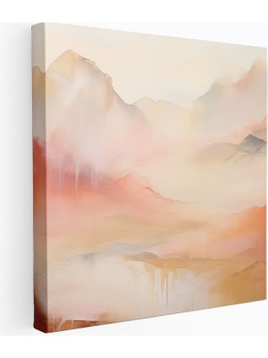 Popcas Bej Güneş Modern Sanat Kanvas Tablo