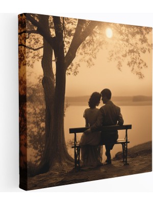 Popcasso Romantik Retro Sepia Dekoratif Duvar Süsü ve Resim Duvar Tablosu