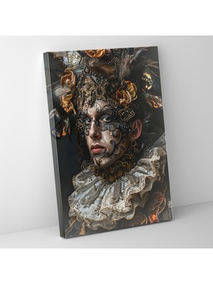 Popcasso Mannerizm Detaylı Portre Modern Sanat Kanvas Duvar Tablosu
