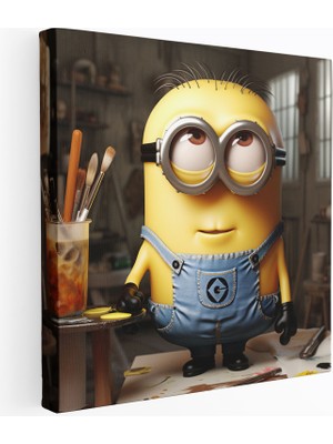 Popcasso Minions Temalı Fotoğraf Gerçekliği ile Modern Sanat Kanvas Tablo