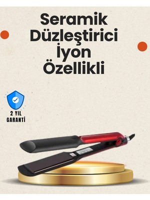 Ankaverse Elektriklenmeyi Azaltan Iyonlu Saç Düzleştirici – Titanyum Plaka ve Şık Tasarım