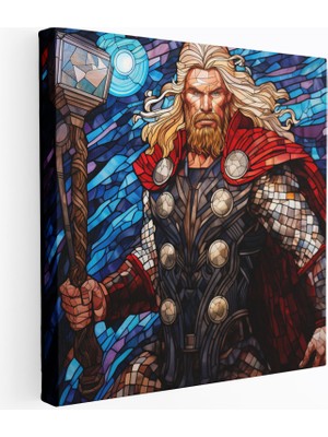 Popcasso Thor Temalı Marvel Koleksiyonu Mozaik Tasarım Duvar Tablosu