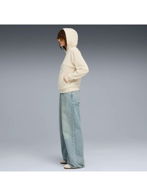 Puma Kadın / Kız Krem Puma Ess Elevated Velour Hoodie Krem Kadın Hoodie