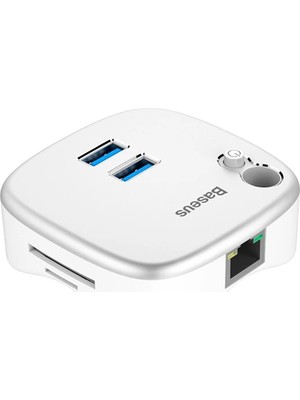 Ankaverse Baseus Çok Fonsiyonlu Notebook Adaptörü Hub Dual USB 3.0 RJ45 TF/SD-(5775)