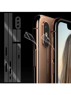 Ankaverse Iphone Xs Hidrojel Hayalet Yan Alt Üst Kamera KAPLAMA-(5775)