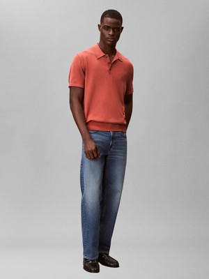 Calvin Klein Erkek Turuncu Calvin Klein Ss Supıma Cotton Pol, 0kl, S Turuncu Erkek Polo