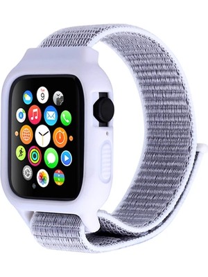 Ankaverse Ally Apple Watch 6-Se-5-4 44MM / 3-2-1 42MM Kayış Kordon Kılıf SILIKON-(5775)