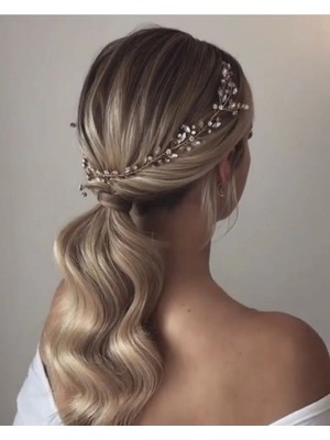 Tulle Store Gelin Kristal Taç, El Yapımı Gelin Taç Gelin Kristal Kafa Bandı Saç Tokası Gelin Saç Aksusuar