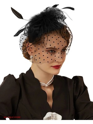 BBA Tulle Store Siyah Nikah Kepi,nikah Şapkası,düğün Kep Düğün Şapkası,puanlı Gelin Saç Aksesuarı Düğün Şapkası