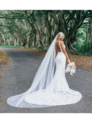 Tulle Store Düz Duvak Gelin,duvak,gelinlik Aksesuar,vualet,nikah Aksesuari,2mt Uzun Duvak