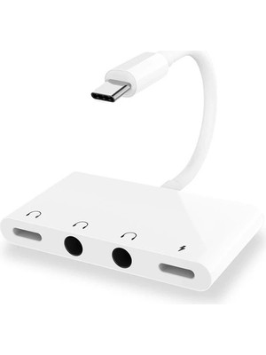 Ankaverse Ally Andriod USB Type C 4in1 Otg Ses Adaptörü Çift Dc 3.5mm JACK-(5775)