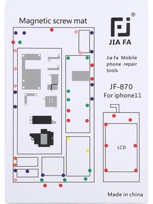 Ankaverse Jıafa JF-870 iPhone 11 6.1 Inc Mıknatıslı Çalışma Hasırı Vida GOSTERGELI-(5775)