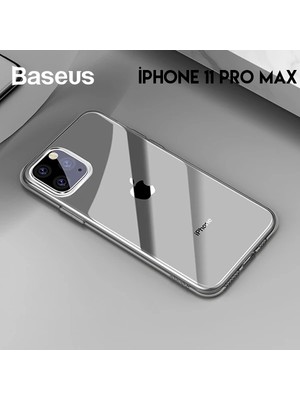 Ankaverse Baseus Simplicity Series iPhone 11 Pro Max 6.5 Kılıf Şeffaf Gel Silikon KILIF-(5775)