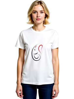 PayBuy Fil Başı Tilak Ruhsal Sanat Baskılı Kadın Tişört